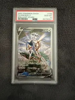 Pokemon Arceus V Full Art Ultra Rare Holo Brilliant Stars 166/172 PSA 10 - Image 1