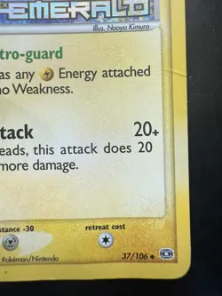 Pokemon Minun Ex Emerald 37/106 Reverse Holo Stamped (HP/Damaged) - Image 5