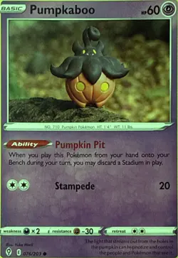 Pumpkaboo 076/203 C Evolving Skies Pokemon NM - Yuka Morii - Image 1