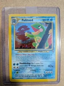 2001 Pokemon Neo Discovery Politoed 8/75 Holo Rare WOTC Unlimited Holofoil - Image 1