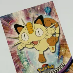 Meowth #52 / 2000 Topps Pokemon TV Animation Edition Non Holo BLACK Logo NM - Image 1