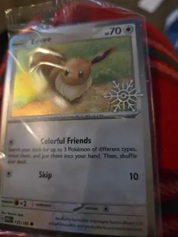 Pokemon TCG Eevee 133/165 Stamped Promo 2025 Holiday Calendar SEALED - Image 1