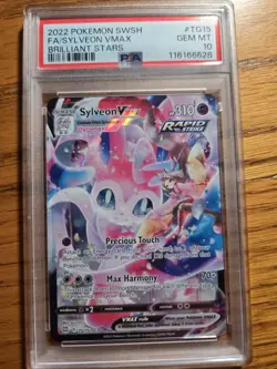 Pokemon 2022 SWSH Brilliant Stars Trainer Gallery Sylveon Vmax Psa 10 - Image 1