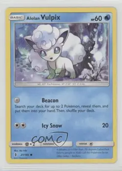 Alolan Vulpix Pokemon Sun & Moon Guardians Rising #21 - Image 1