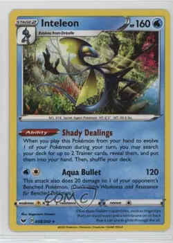 Non-Holo - Inteleon (Build & Battle) Pokemon Sword & Shield #058 - Image 1