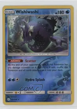 Wishiwashi Reverse Foil Pokemon Sun & Moon Cosmic Eclipse #62 - Image 1