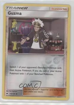 Guzma Reverse Foil Pokemon Sun & Moon Burning Shadows #115 - Image 1