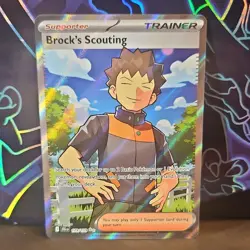 Pokemon TCG Brock's Scouting 179/159 Sv09: Journey Together Ultra Rare Holo 2024 - Image 1