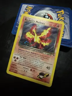 Pokemon Rocket's Moltres Gym Heroes 12/132 Holo Rare (2000) - Image 1