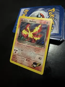 Pokemon Rocket's Moltres Gym Heroes 12/132 Holo Rare (2000) - Image 3