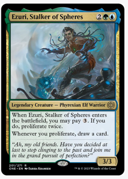 MTG Ezuri, Stalker of Spheres Phyrexia All Will Be One ONE 2023 NM Rare Legend - Image 1