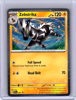Zebstrika Black Star Promo Cosmos Holo 201 Pokemon Scarlet and Violet - Image 1