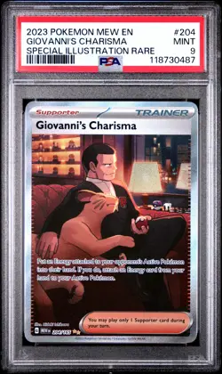 PSA 9 - Giovanni's Charisma 204/165 SIR SV MEW English 151 - Pokemon - Image 1
