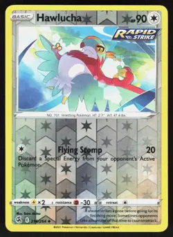 Hawlucha 216/264 Uncommon Fusion Strike Pokemon Reverse Holo Near Mint - Image 1