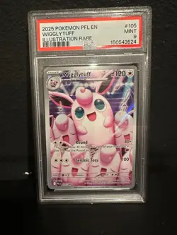 Wigglytuff 105/094 Pokemon Phantasmal Flames - Near Mint Illustration Rare PSA 9 - Image 1