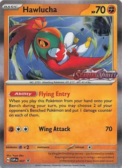 Hawlucha (Prerelease) 007 Holo Promo Scarlet & Violet Promo Pokemon Holo NM - Image 1