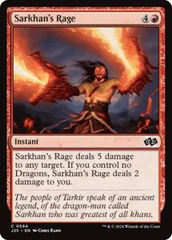 Sarkhan's Rage - Light Play MTG Foundations Jumpstart - Image 1