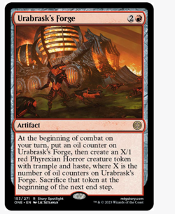 MTG Urabrask’s Forge - Phyrexia All Will Be One ONE 2023 NM Red Artifact Rare - Image 1