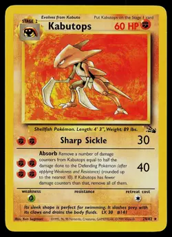 Pokemon Card - Kabutops Fossil 24/62 Rare - Image 1