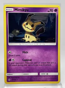 Mimikyu 58/145 Rare Non-Holo Pokemon Card 2017 Guardians Rising LP - Image 1
