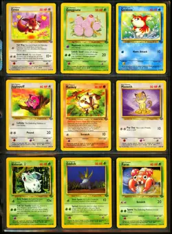 1999 Pokemon JUNGLE SET Unlimited Edition COMPLETE Uncommon Common Cards Lot NM+ - Image 4