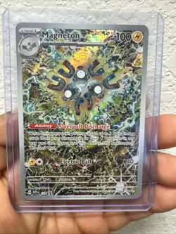 Pokemon TCG Magneton SVP 159 Surging Sparks ETB Promo Card NM - Image 1