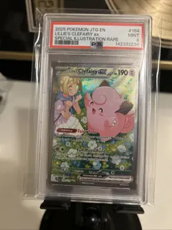 Pokemon TCG Lillie's Clefairy EX Card 184/159 Journey Together, PSA 9 - Image 1