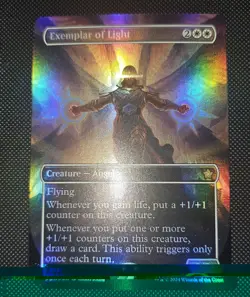 MTG FOIL BORDERLESS Exemplar Of Light 0297 Rare NM - Image 1