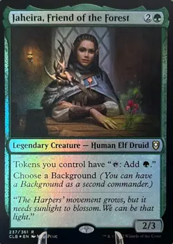 #237 Jaheira, Friend of the Forest Foil MTG BATTLE FOR BALDURS GATE - Image 1