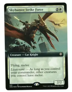 MTG Skyhunter Strike Force Borderless Foil Phyrexia All One Magic The Gathering - Image 1