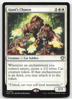 Ajani's Chosen 132 SOC Commander: Secrets of Strixhaven Magic MTG NM - Image 1
