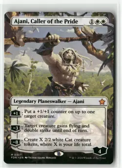Ajani, Caller of the Pride (Borderless) M 357 Foundations MTG - Image 1