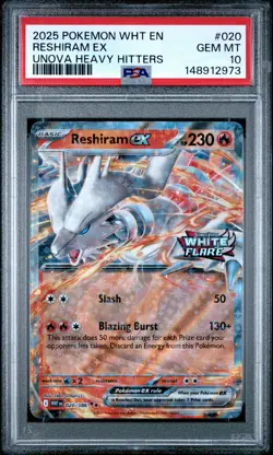 2025 POKEMON B/W ZEKROM & RESHIRAM EX UNOVA HEAVY HITTERS SEQUENTIAL PSA 10 - Image 4
