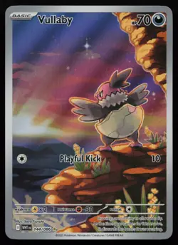 Vullaby 144/086 White Flare WHT Holo Illustration Rare Pokemon NM - Image 1