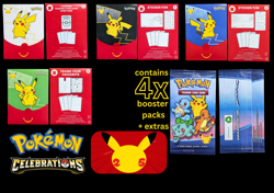 4x McDonalds 25th Anniversary Pokemon Booster Packs + Extras (4x Booster Packs) - Image 1