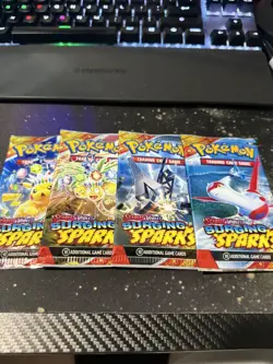 Pokemon Surging Sparks Booster Packs Factory Sealed Full Art Set Lot Of 4 - Image 2