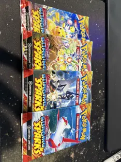 Pokemon Surging Sparks Booster Packs Factory Sealed Full Art Set Lot Of 4 - Image 4