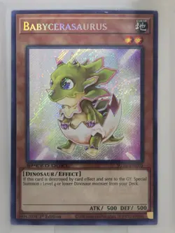 Yu-Gi-Oh! TCG Babycerasaurus SGX4-ENC05 1st Edition Holo Dinosaur Speed Duel GX - Image 1