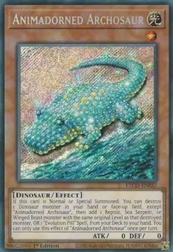Yugioh! LP Animadorned Archosaur - ETCO-EN037 - Secret Rare - 1st Edition Lightl - Image 1