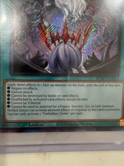 Yu-Gi-Oh! TCG Forbidden Crown Secret Rare BPRO 1st Edition NM - Image 3