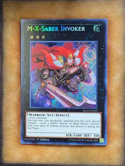 Yugioh M-X-Saber Invoker BLLR-EN063 Secret Rare 1st Ed NM - Image 1
