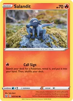 Salandit 027/163 Battle Styles Pokemon TCG Card - Image 1