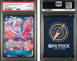 2025 ONE PIECE JAPANESE OP11-A FIST OF DIVINE SPEED #051 SANJI ALT ART PSA10 - Image 3