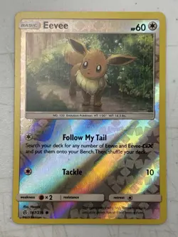 Eevee 167/236 Cosmic Eclipse Reverse Holo Pokemon Card NM - Image 1