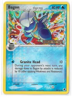 2006 POKEMON EX DRAGON FRONTIERS #43 BAGON-REVERSE HOLO RARE - NM - Image 1