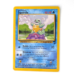 Pokemon Squirtle 093/130 Base Set 2 Common Regular Basic 1999 English Card - Image 1
