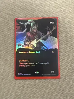 Magic the Gathering Tarkir: Dragonstorm Voice of Victory Borderless Foil Card - Image 1