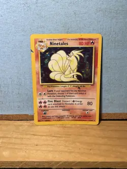 Pokemon Ninetales 12/102 Holo Base Set Unlimited 1999 TCG Moderate Condition - Image 1
