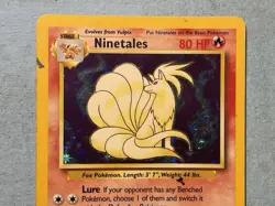 Pokemon Ninetales 12/102 Holo Base Set Unlimited 1999 TCG Moderate Condition - Image 4