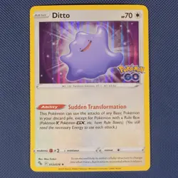 Ditto 053/078 - Pokemon GO - Rare Holo Pokemon Card - NM - Image 1